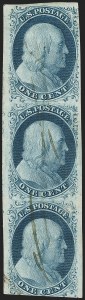 Sale 1144, Lot 24, 1c 1851-56 Issue, Types Ia-II (Scott 5A-7)