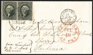 Sale 1144, Lot 242, 1851-56 Postal History: Foreign Mail