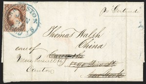 Sale 1144, Lot 244, 1851-56 Postal History: Foreign Mail