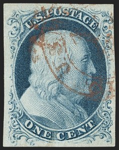 Sale 1144, Lot 29, 1c 1851-56 Issue, Types III-IIIa (Scott 8-8A)
