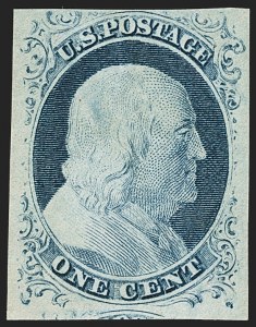 Sale 1144, Lot 39, 1c 1851-56 Issue, Type IV (Scott 9)