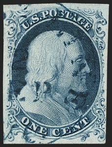 Sale 1144, Lot 5, 1c 1851-56 Issue, Types Ia-II (Scott 5A-7)