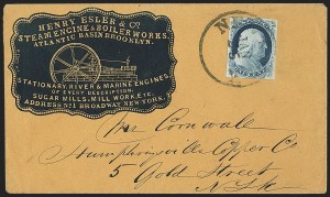 Sale 1144, Lot 64, 1c 1851-56 Issue, Type IV (Scott 9)