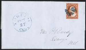 Sale 1144, Lot 78, 3c 1851-56 Issue, Orange Brown (Scott 10-10A)