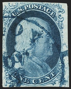 Sale 1144, Lot 9, 1c 1851-56 Issue, Types Ia-II (Scott 5A-7)