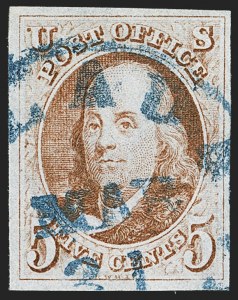 Sale 1145, Lot 306, New York Postmasters Provisional thru 1847 Issue