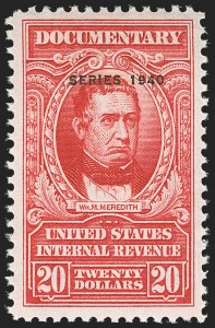 Sale 1149, Lot 227, Red Documentary Issues up to Series 1952