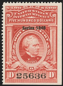 Sale 1149, Lot 252, Red Documentary Issues up to Series 1952
