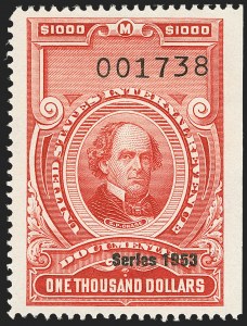 Sale 1149, Lot 260, Red Documentary Issues: Series 1953-1958, Balance