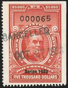 Sale 1149, Lot 262, Red Documentary Issues: Series 1953-1958, Balance