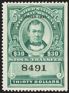 Sale 1149, Lot 338, Green Stock Transfer: 1940-1942 Ovpts.