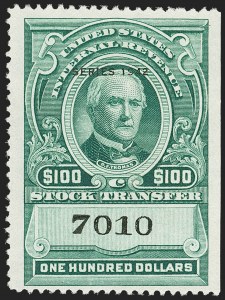 Sale 1149, Lot 340, Green Stock Transfer: 1940-1942 Ovpts.