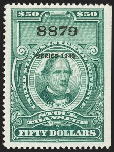 Sale 1149, Lot 344, Green Stock Transfer: 1943-1944 Ovpts.