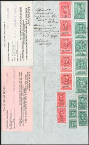 Sale 1149, Lot 353, Green Stock Transfer: 1943-1944 Ovpts.