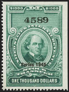 Sale 1149, Lot 358, Green Stock Transfer: 1945-1947 Ovpts.