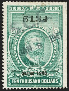 Sale 1149, Lot 367, Green Stock Transfer: 1945-1947 Ovpts.