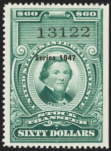 Sale 1149, Lot 370, Green Stock Transfer: 1945-1947 Ovpts.