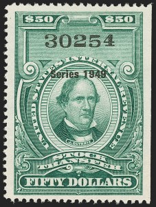 Sale 1149, Lot 375, Green Stock Transfer: 1948-1952 Ovpts.