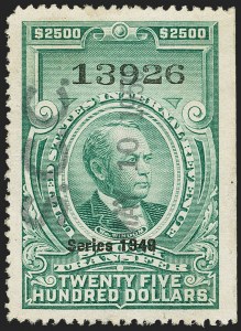 Sale 1149, Lot 378, Green Stock Transfer: 1948-1952 Ovpts.