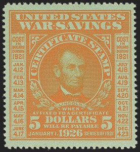 Sale 1149, Lot 423, War Savings