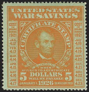 Sale 1150, Lot 1378, War Savings