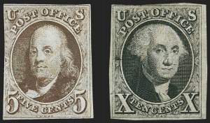 Sale 1150, Lot 521, 1847 Issue (Scott 1-2)