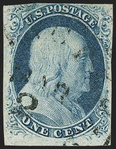 Sale 1150, Lot 548, 1c 1851-56 Issue (Scott 5-9)