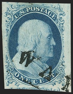 Sale 1150, Lot 561, 1c 1851-56 Issue (Scott 5-9)