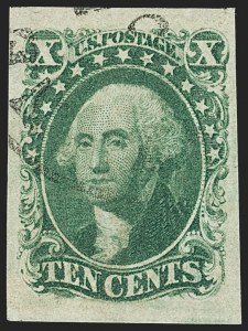 Sale 1150, Lot 580, 10c-12c 1851-56 Issue (Scott 13-17)