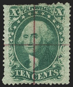 Sale 1150, Lot 618, 10c-90c 1857-60 Issue (Scott 31-39)