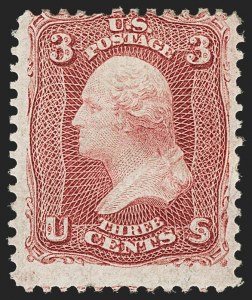 Sale 1150, Lot 655, 1861-66 Issue (Scott 62B-78), 3c Lake (66) Sale 1150, Lot 655, 1861-66 Issue (Scott 62B-78)