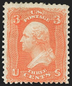 Sale 1150, Lot 667, 1861-66 Issue (Scott 62B-78), 3c Scarlet (74) Sale 1150, Lot 667, 1861-66 Issue (Scott 62B-78)