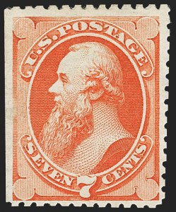 Sale 1150, Lot 797, 1875 Continental Bank Note Co. Hard Paper Special Printing (Scott 167-177, 180)