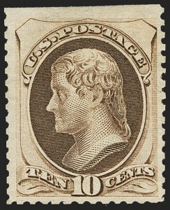 Sale 1150, Lot 799, 1875 Continental Bank Note Co. Hard Paper Special Printing (Scott 167-177, 180)