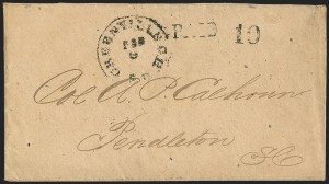 Sale 1155, Lot 3012, Confederate States, Handstamped Paid thru Postmasters Provisionals