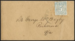 Sale 1155, Lot 3013, Confederate States, Handstamped Paid thru Postmasters Provisionals