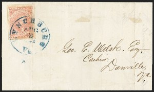 Sale 1155, Lot 3030, Confederate States, General Issues on-Cover