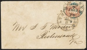 Sale 1155, Lot 3035, Confederate States, General Issues on-Cover