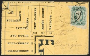 Sale 1155, Lot 3043, Confederate States, General Issues on-Cover