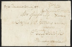 Sale 1155, Lot 3082, Stampless Covers by State