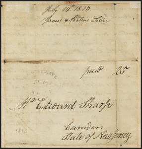 Sale 1155, Lot 3083, Stampless Covers by State