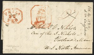 Sale 1155, Lot 3086, Stampless Covers by State