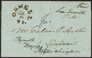 Sale 1155, Lot 3101, Stampless Covers by State