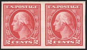 Sale 1156, Lot 3644, 1913-15 Washington-Franklin Issues, cont. (Scott 441-461), 2c Carmine, Ty. I, Imperforate Coil (459) Sale 1156, Lot 3644, 1913-15 Washington-Franklin Issues, cont. (Scott 441-461)