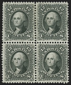 Sale 1159, Lot 113, 1867-68 Grilled Issue (Scott 79-101)