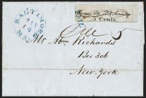 Sale 1159, Lot 19, Postmasters Provisionals