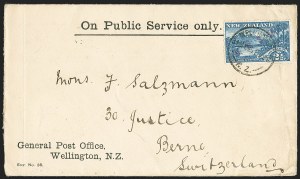 Sale 1159, Lot 357, Worldwide Stamps and Covers, New Zealand thru Zanzibar