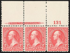 Sale 1162, Lot 348, 1894 Unwatermarked Bureau Issue (Scott 246-263)