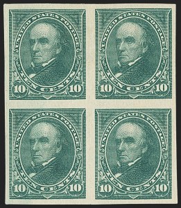 Sale 1162, Lot 364, 1895 Watermarked Bureau Issue (Scott 264-278), 10c Dark Green, Imperforate (273a) Sale 1162, Lot 364, 1895 Watermarked Bureau Issue (Scott 264-278)