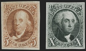 Sale 1162, Lot 43, 1875 Reproduction of 1847 Issue (Scott 3-4)